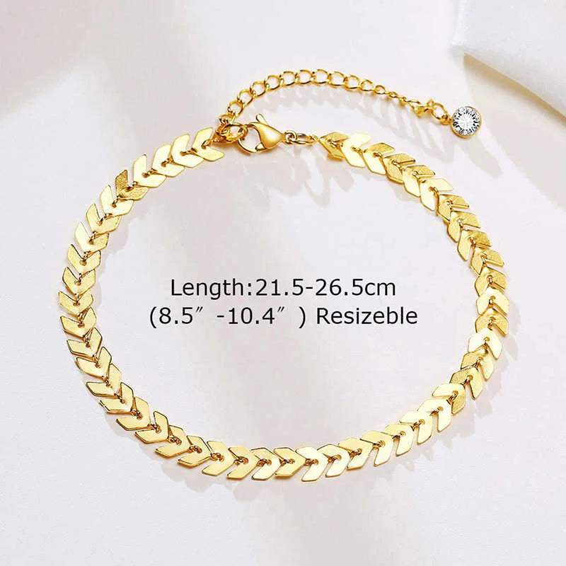 Simple Chain Anklets