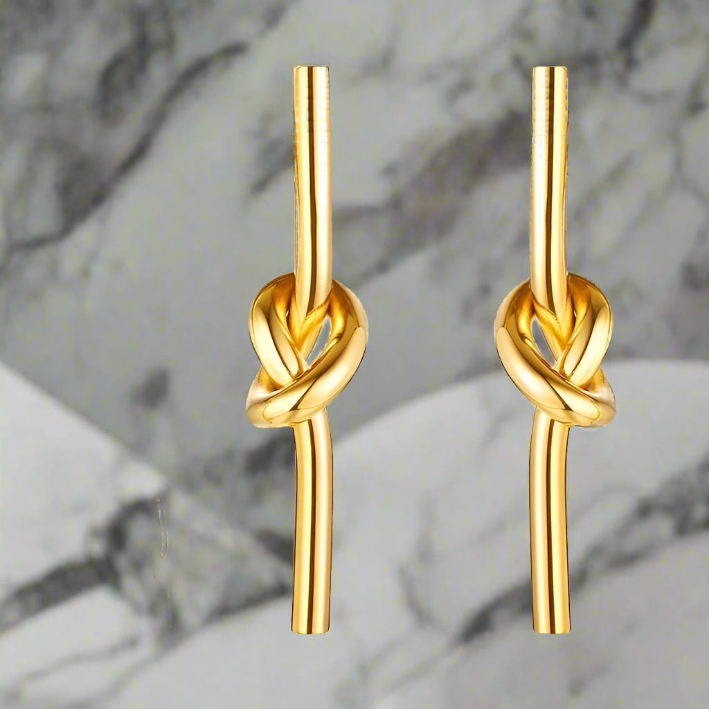 Unique Knot Drop Earrings