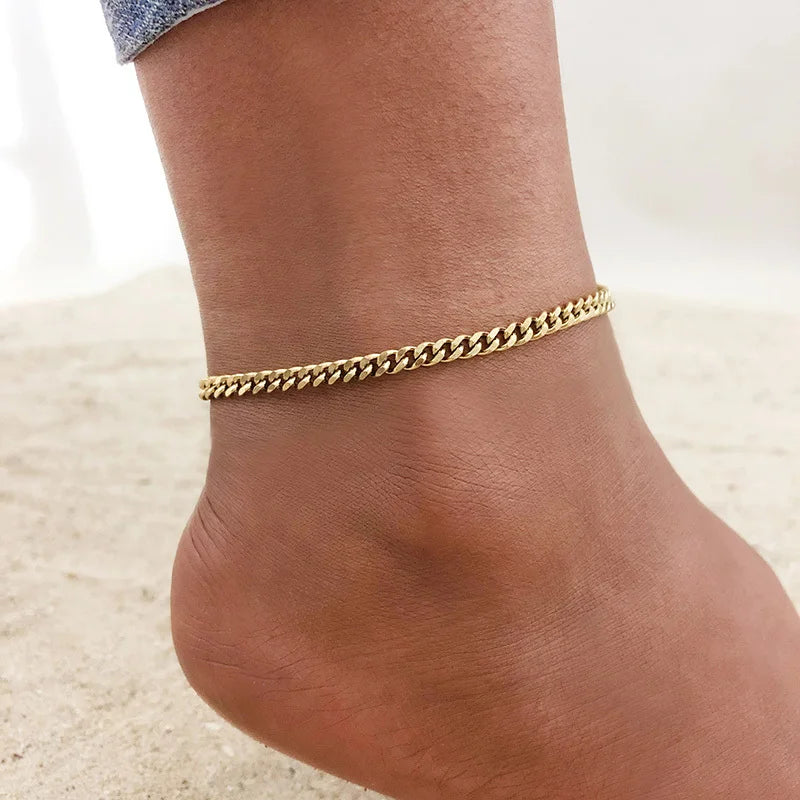 Simple Chain Anklets