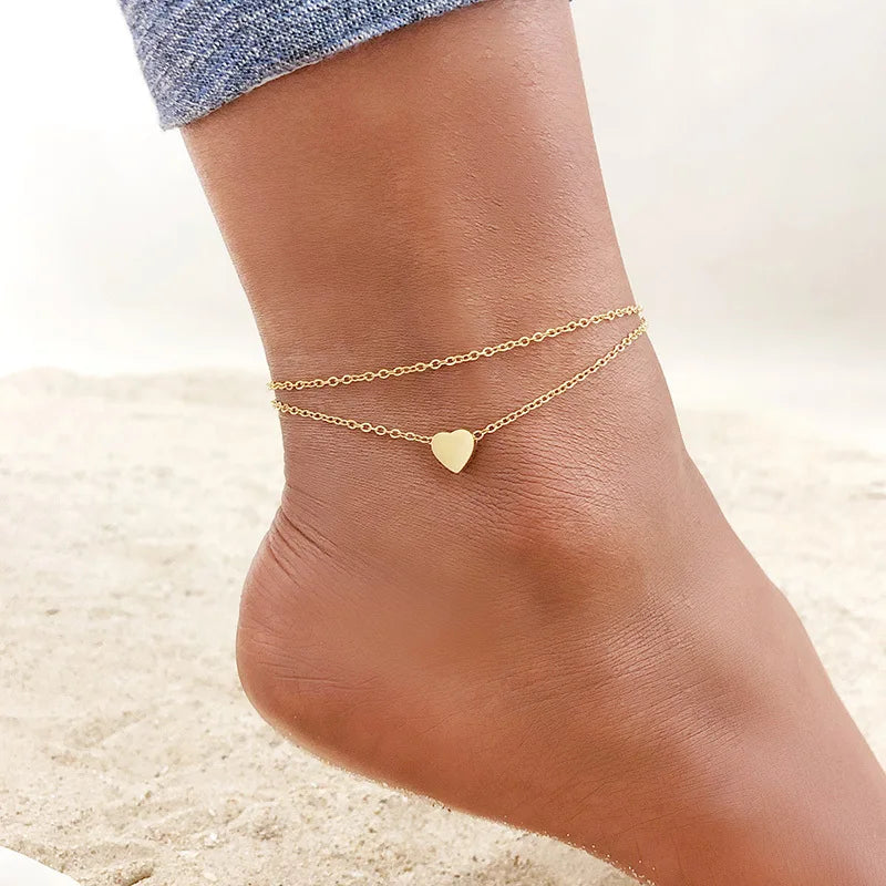 Simple Chain Anklets