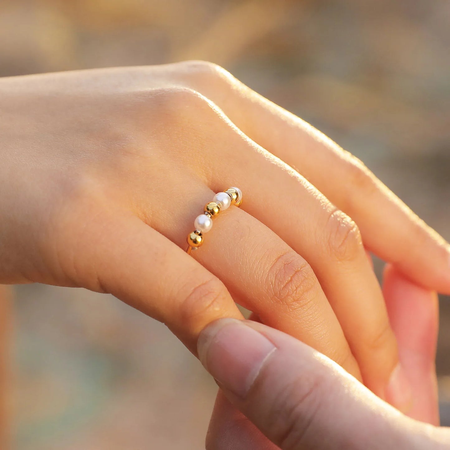 Beads and Pearls Ring