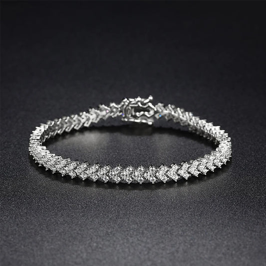 Moissanite/Zircon Tennis Bracelet