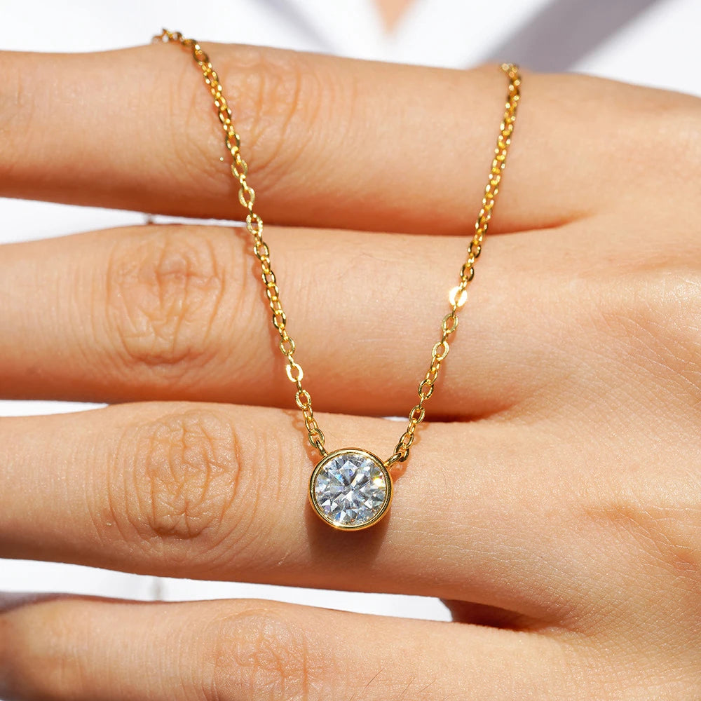 Moissanite Bubble Jewelry Set - Gold Plated