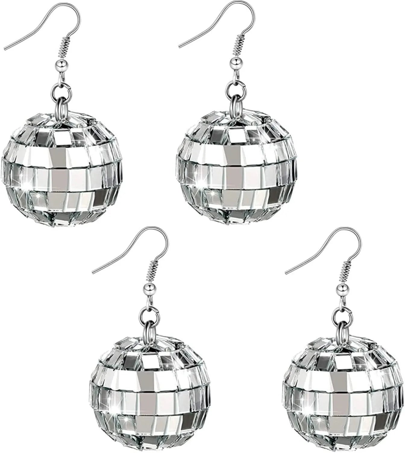 70'S Disco Ball Punk Earrings