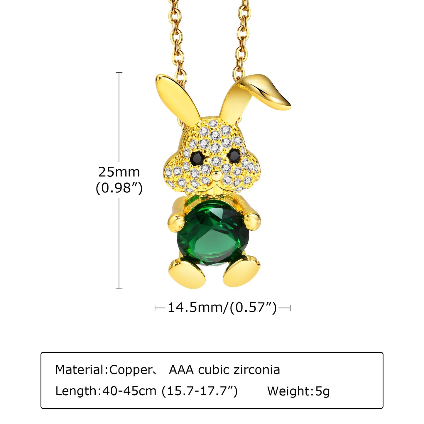 Cute Rabbit Pendant Necklaces