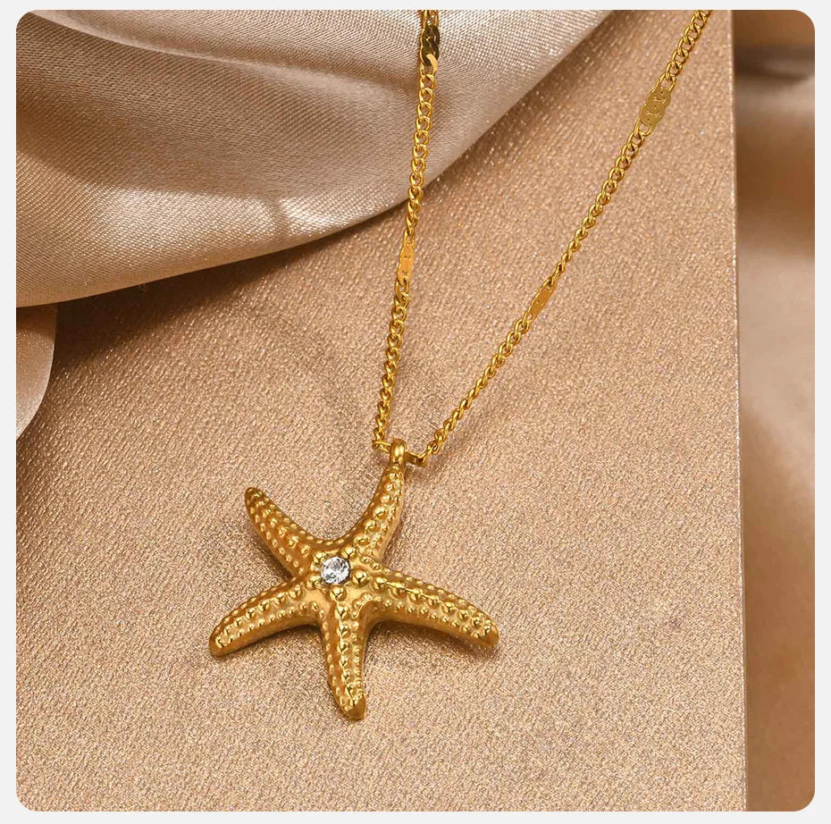 Sweet Starfish Pendant Necklace