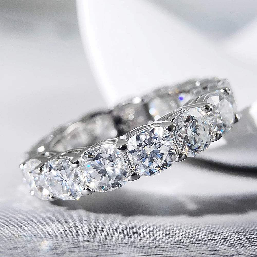 Moissanite Cushion Cut Full Ring - Gold Plated