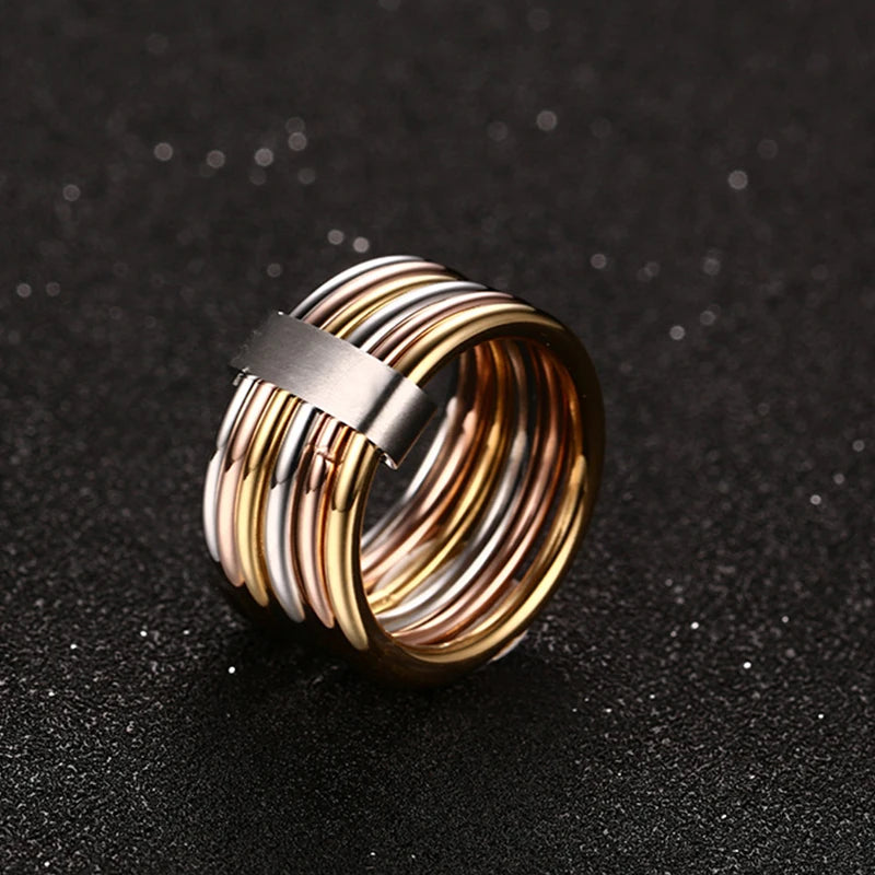 Plain Bands Stacked Ring