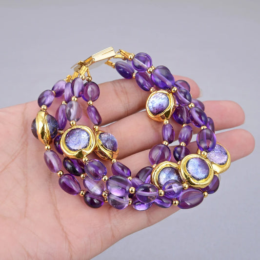 Natural Amethysts Bracelet