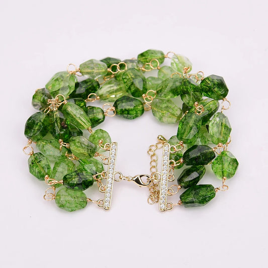 Natural Green Quartz Bracelet