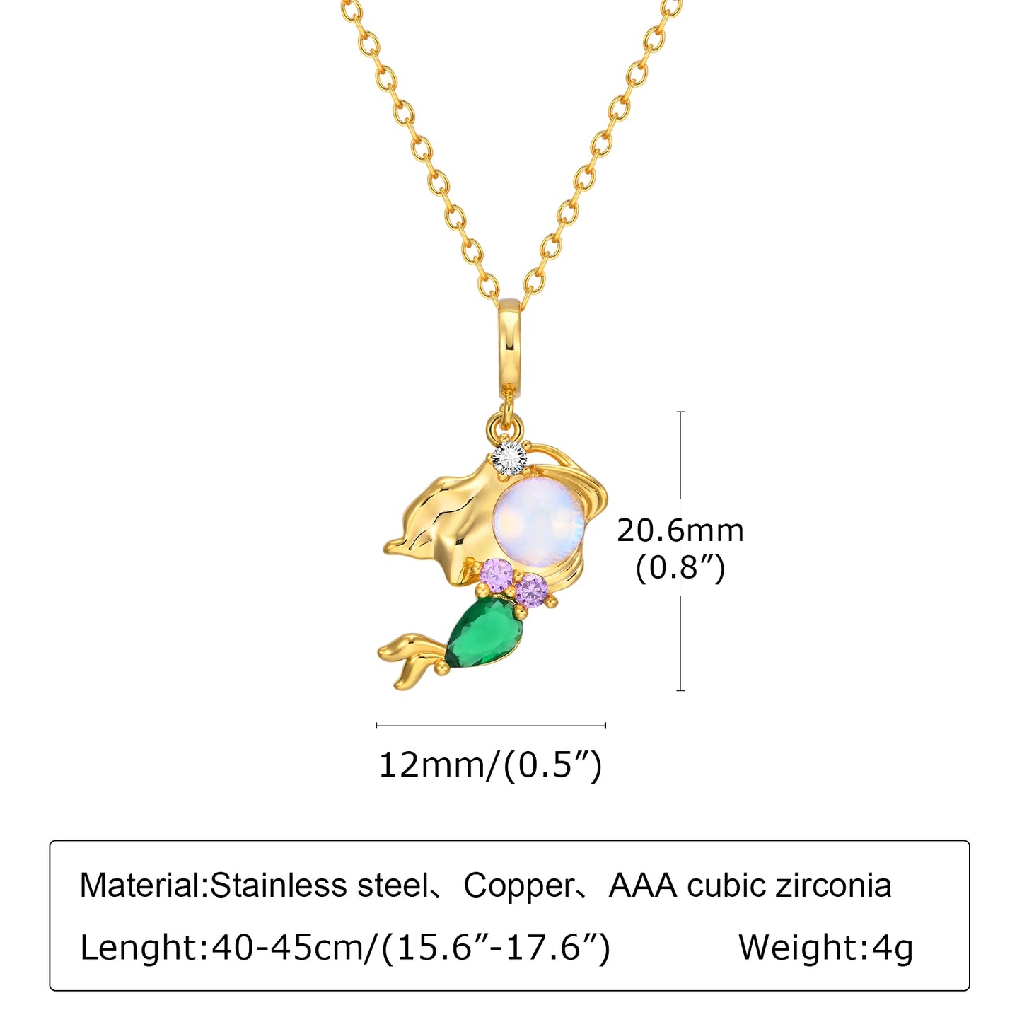 Mermaid Pendant Necklace