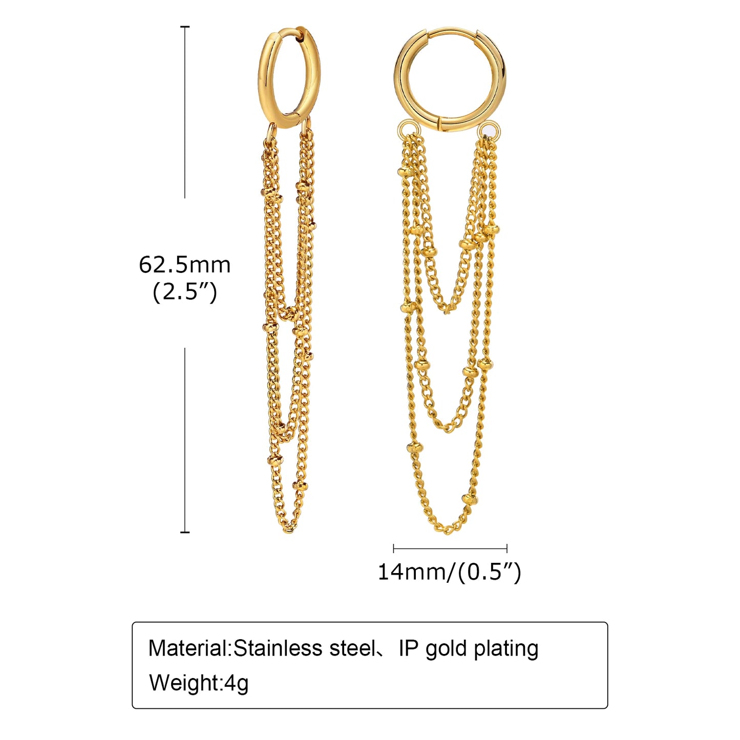 Multi-Layer Chain Earrings