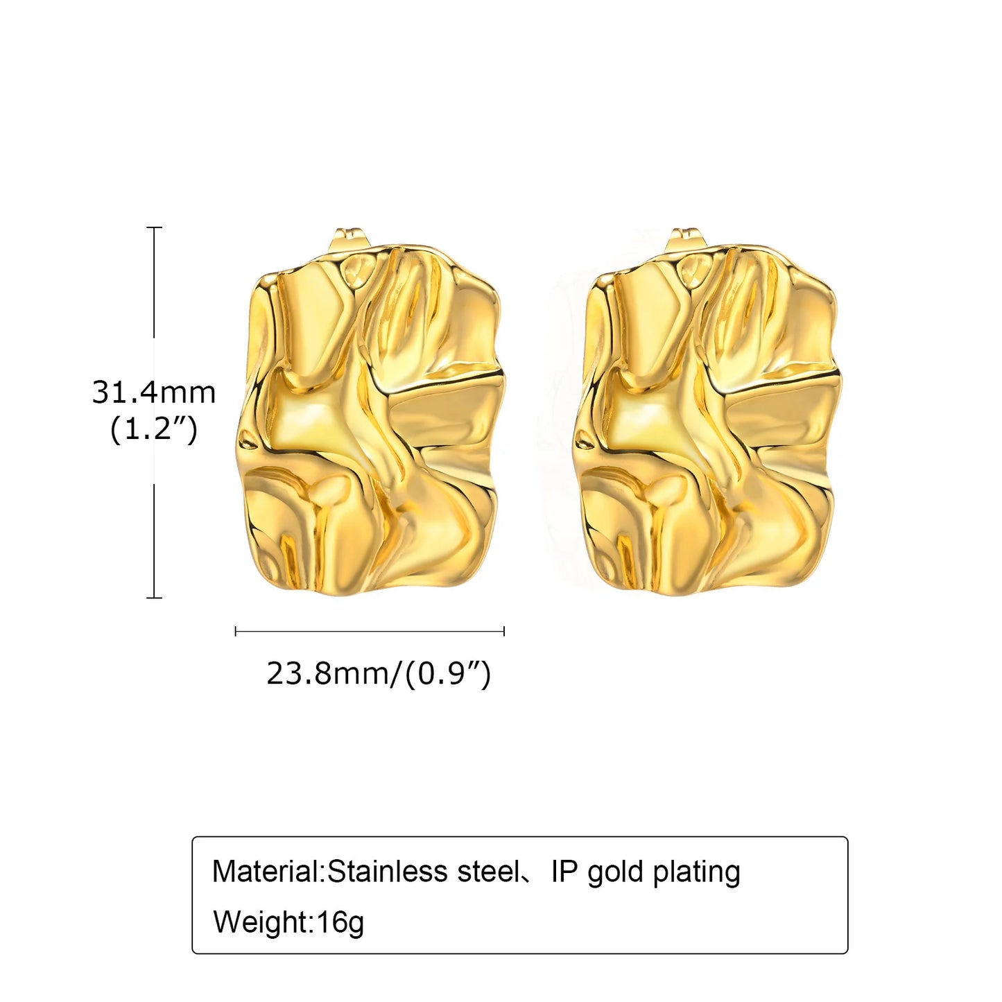 Irregular Square Earrings