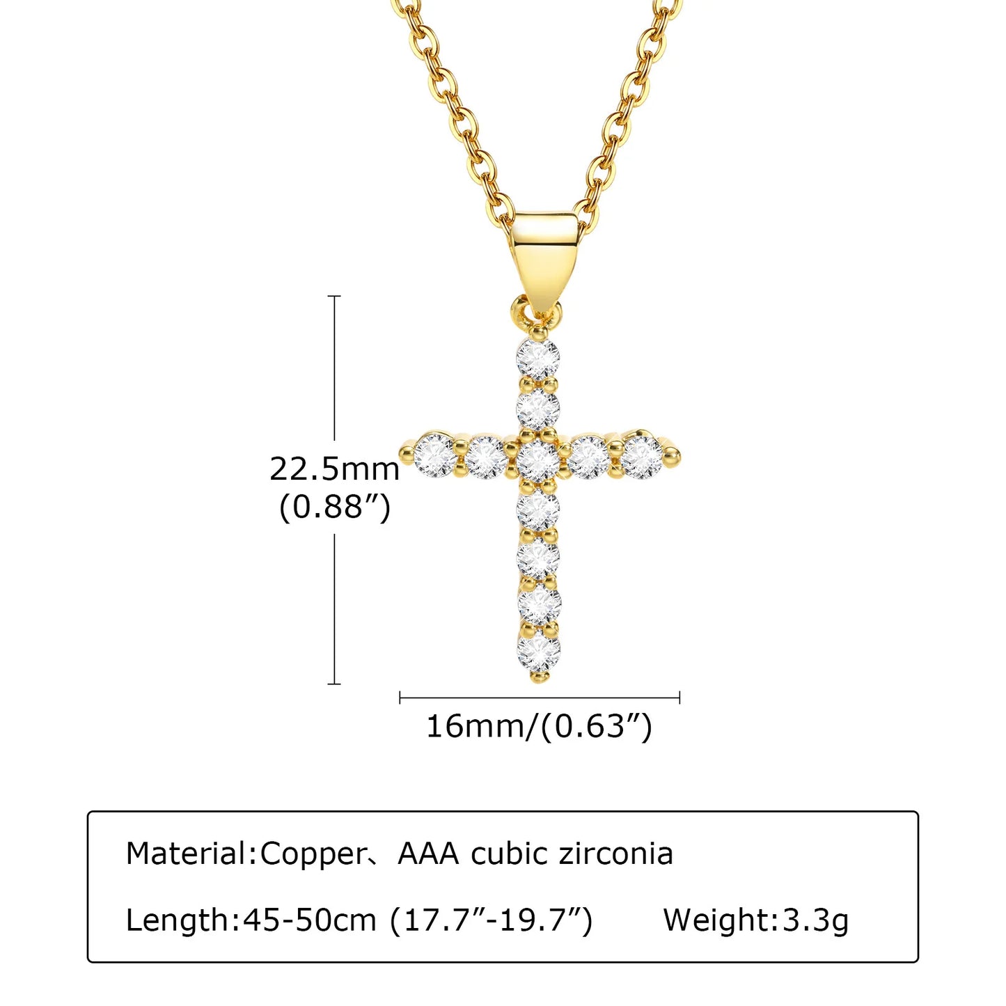 Minimalist Cross Pendant Neckalce