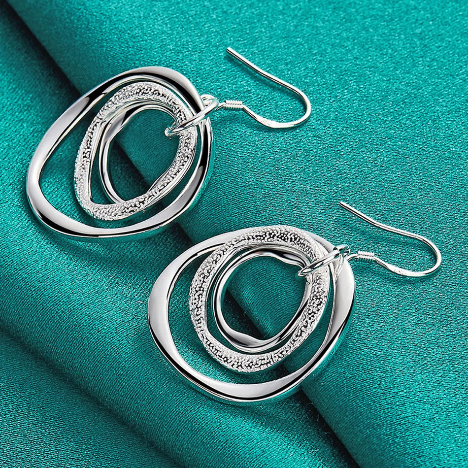 Circles Pendant Drop Earrings