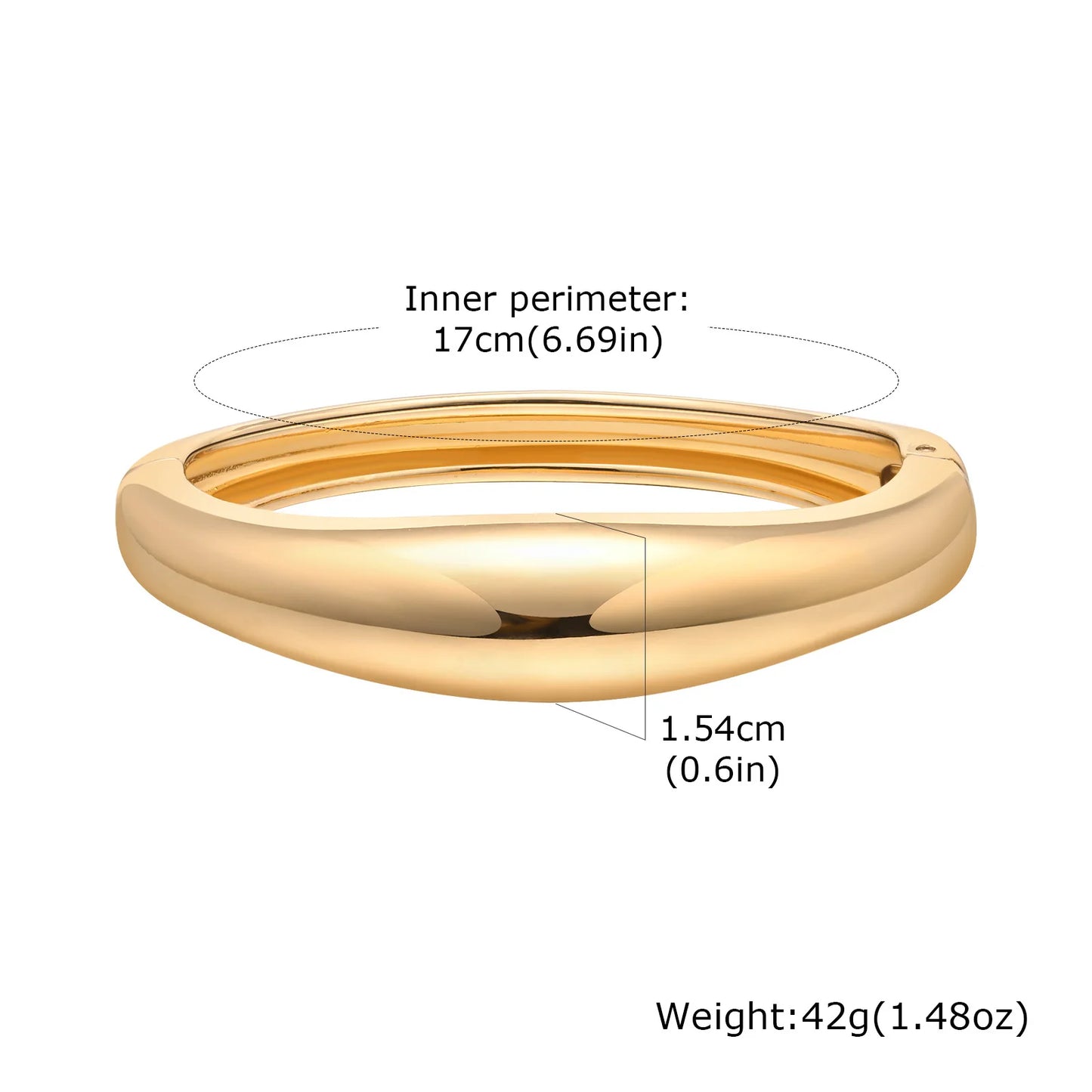 Outcurved Thickened Bangle