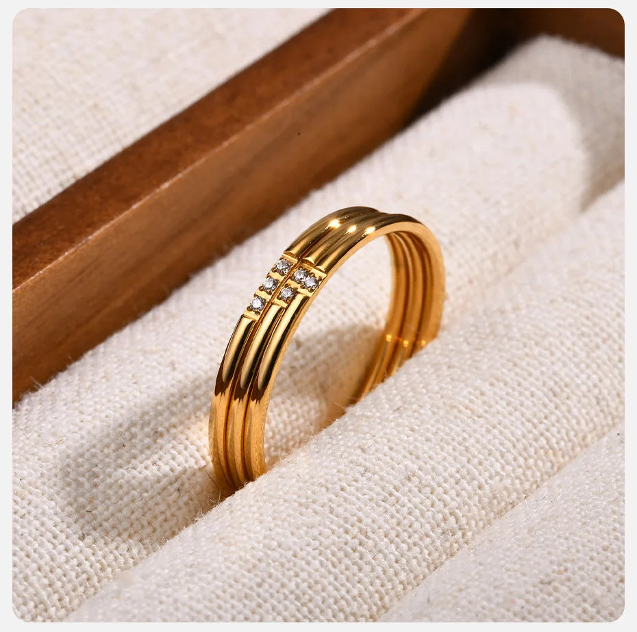 Stackable 1mm Ring Set