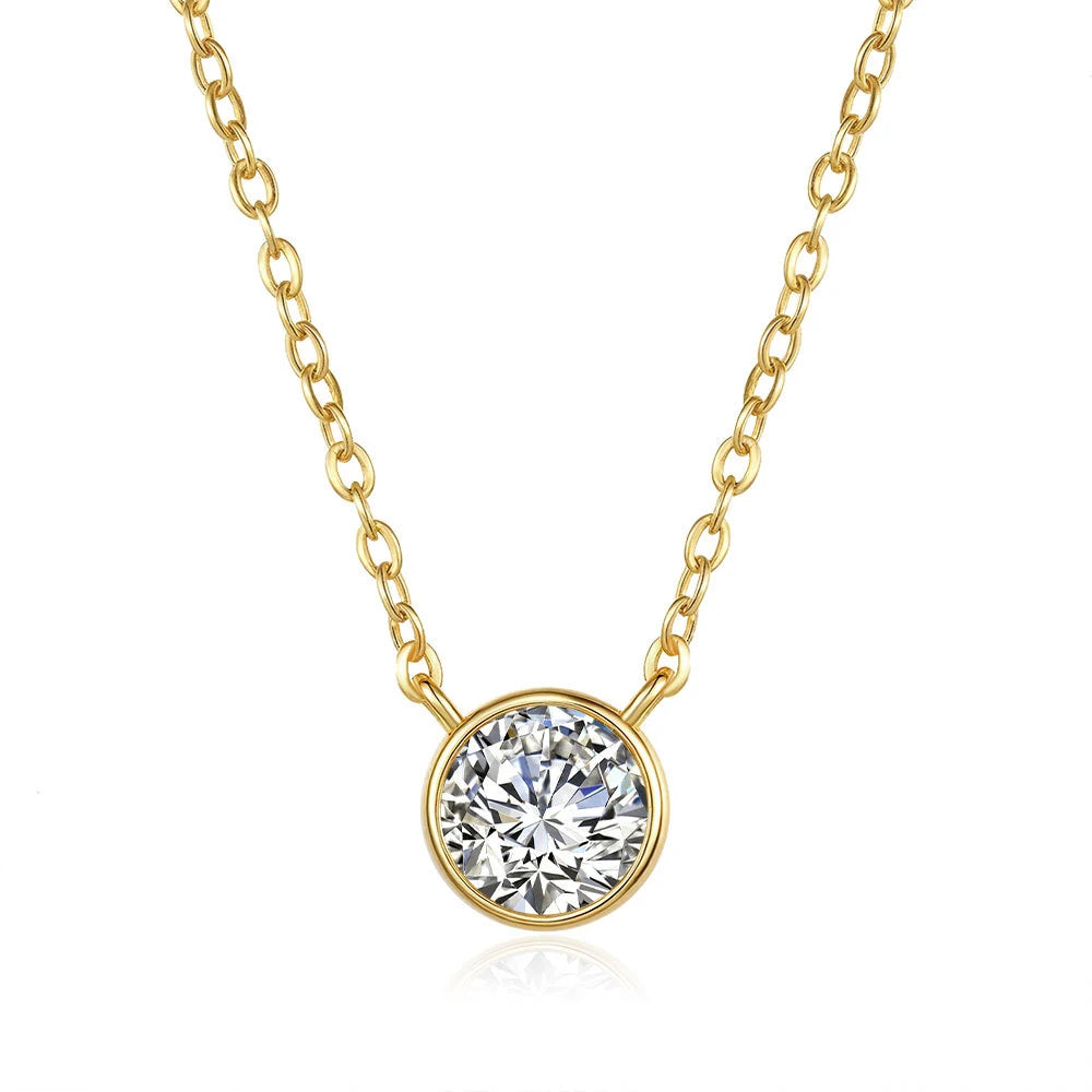 Moissanite Bubble Jewelry Set - Gold Plated