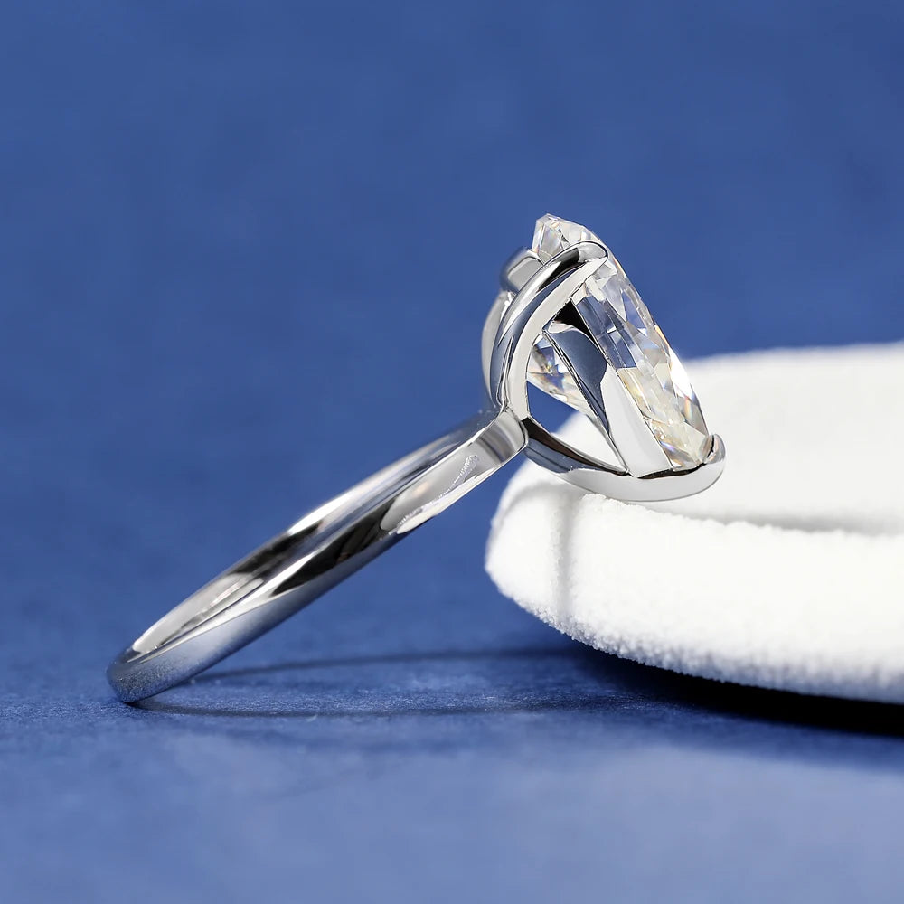 Pear Cut Moissanite Ring - Gold Plated