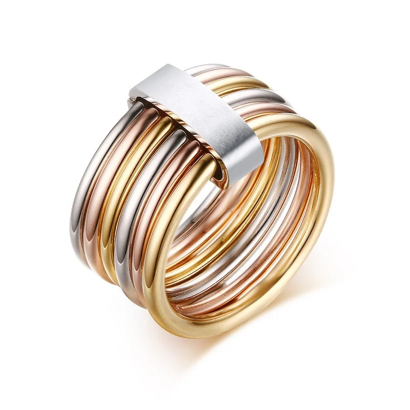 Plain Bands Stacked Ring