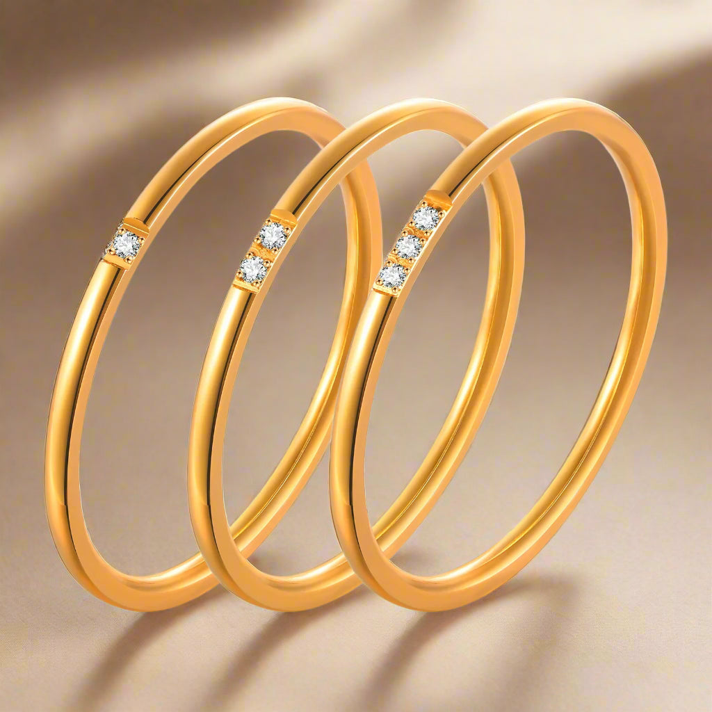 Stackable 1mm Ring Set