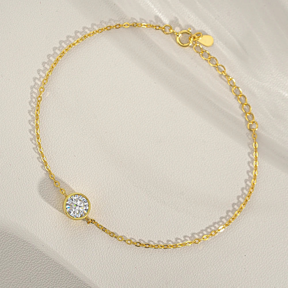 Moissanite Bubble Jewelry Set - Gold Plated