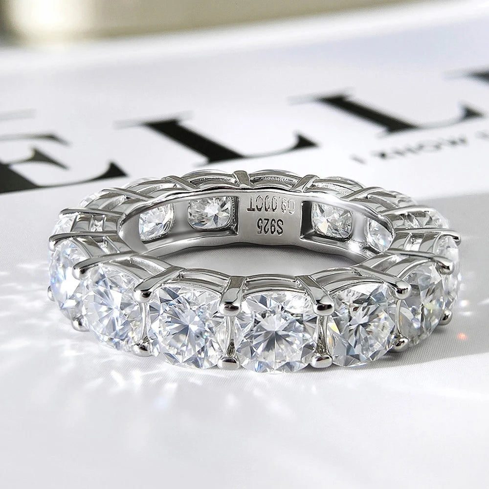 Moissanite Cushion Cut Full Ring - Gold Plated