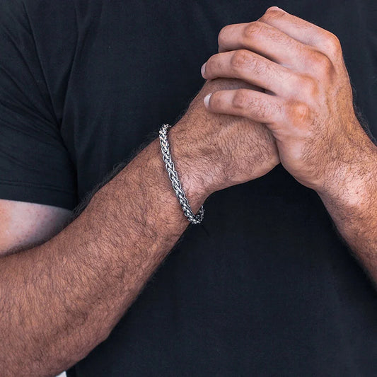 Silver Colored Wheat Chain Bracelets