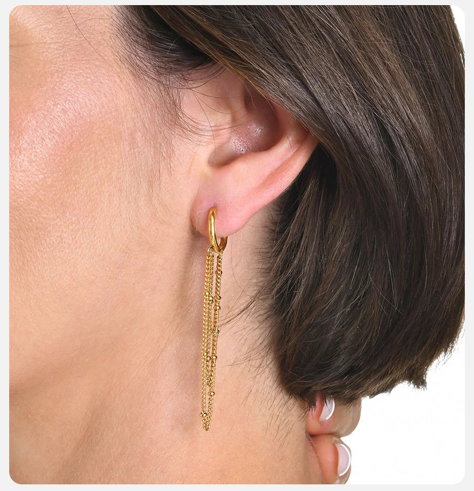 Multi-Layer Chain Earrings