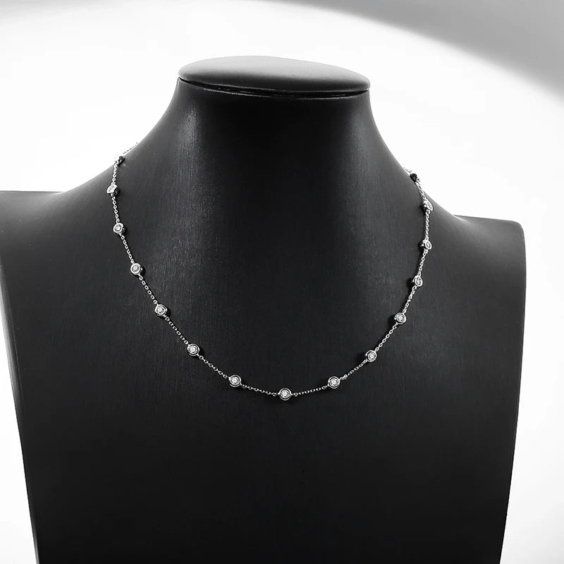 Moissanite Full Bubbles Necklaces - Gold Plated