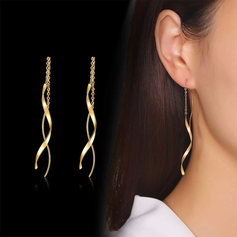 Long Threader and Tassel Earrings