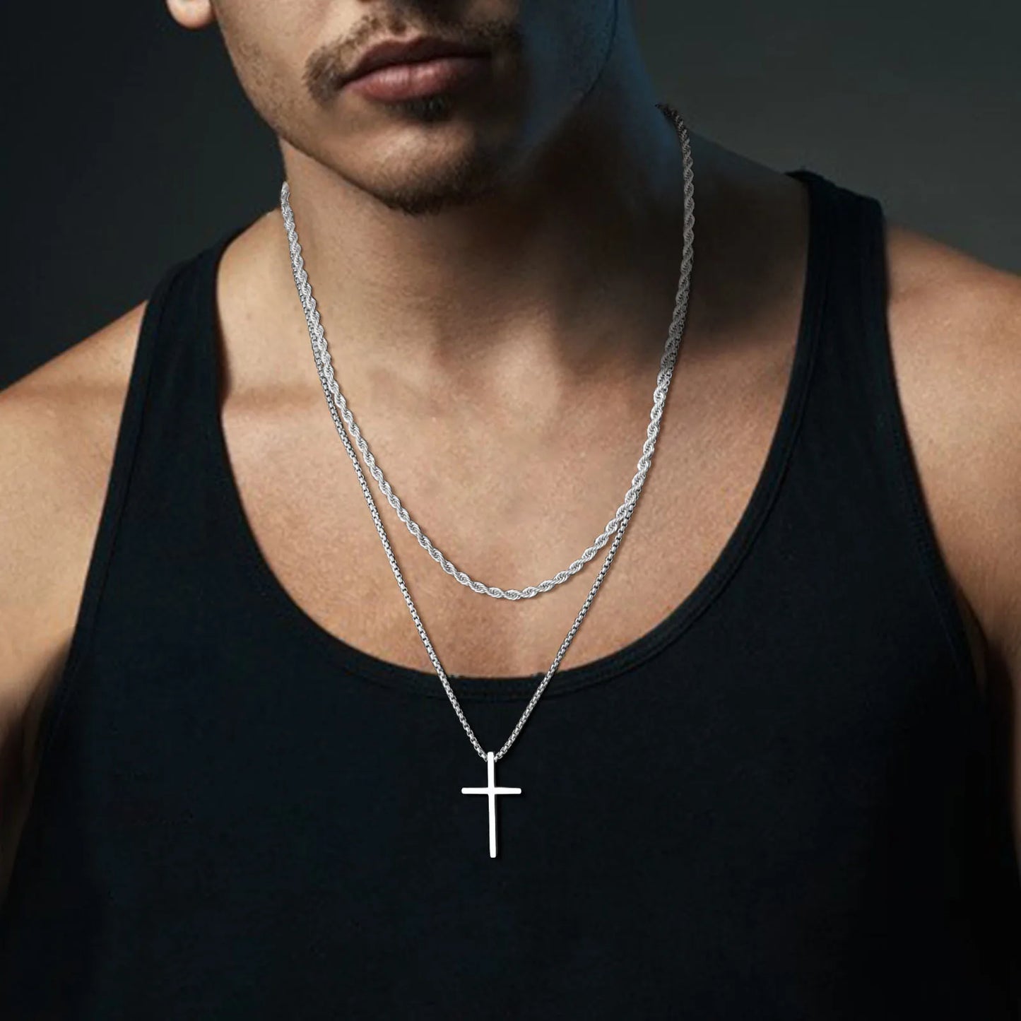 Mens Chain Necklaces and Crosses