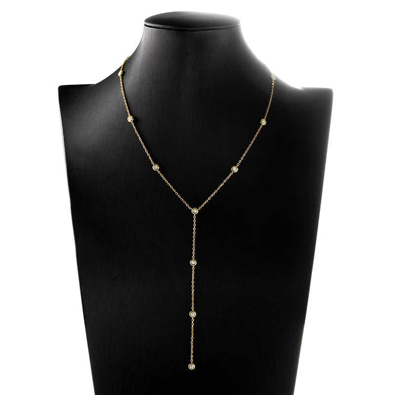 Moissanite Full Bubbles Necklaces - Gold Plated