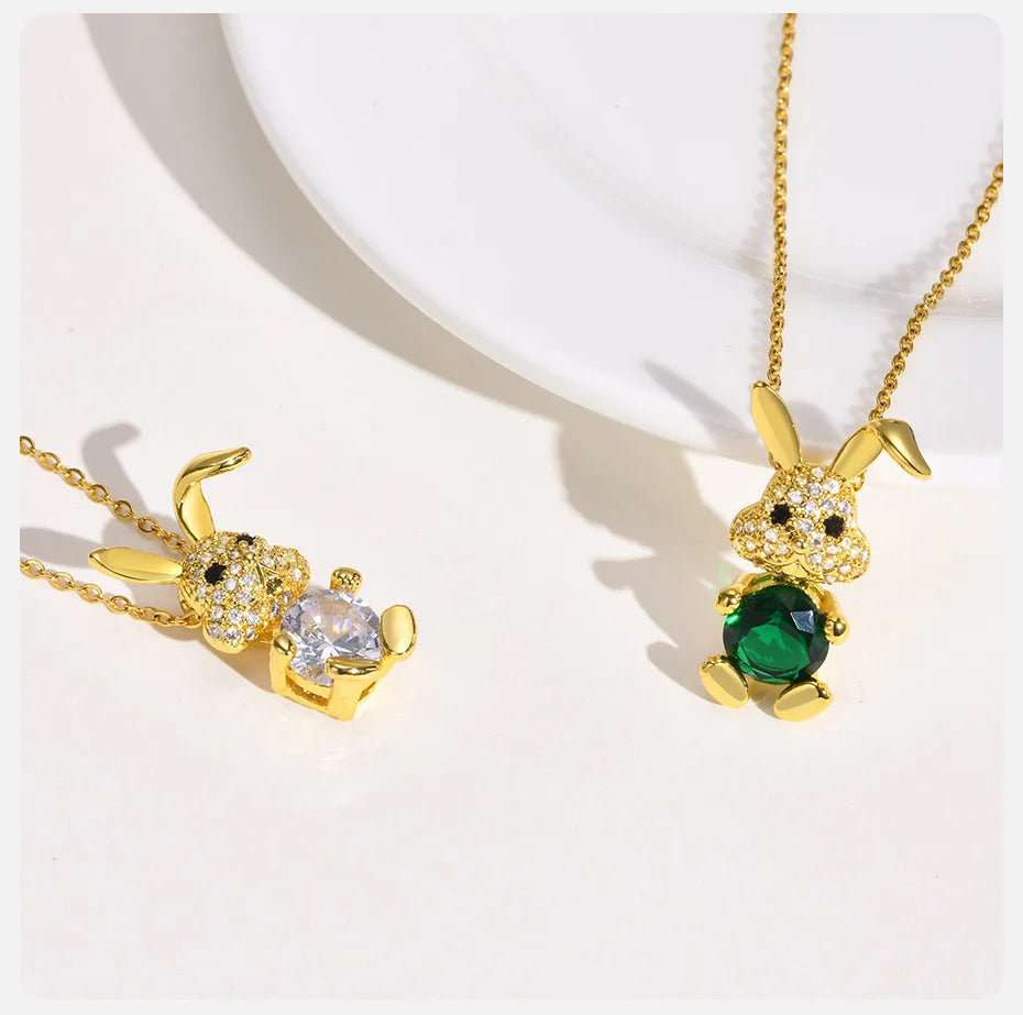 Cute Rabbit Pendant Necklaces