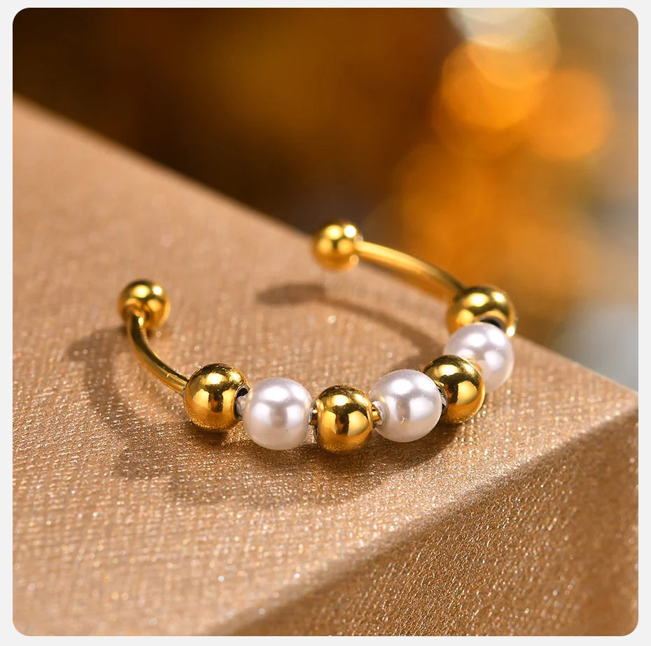 Beads and Pearls Ring