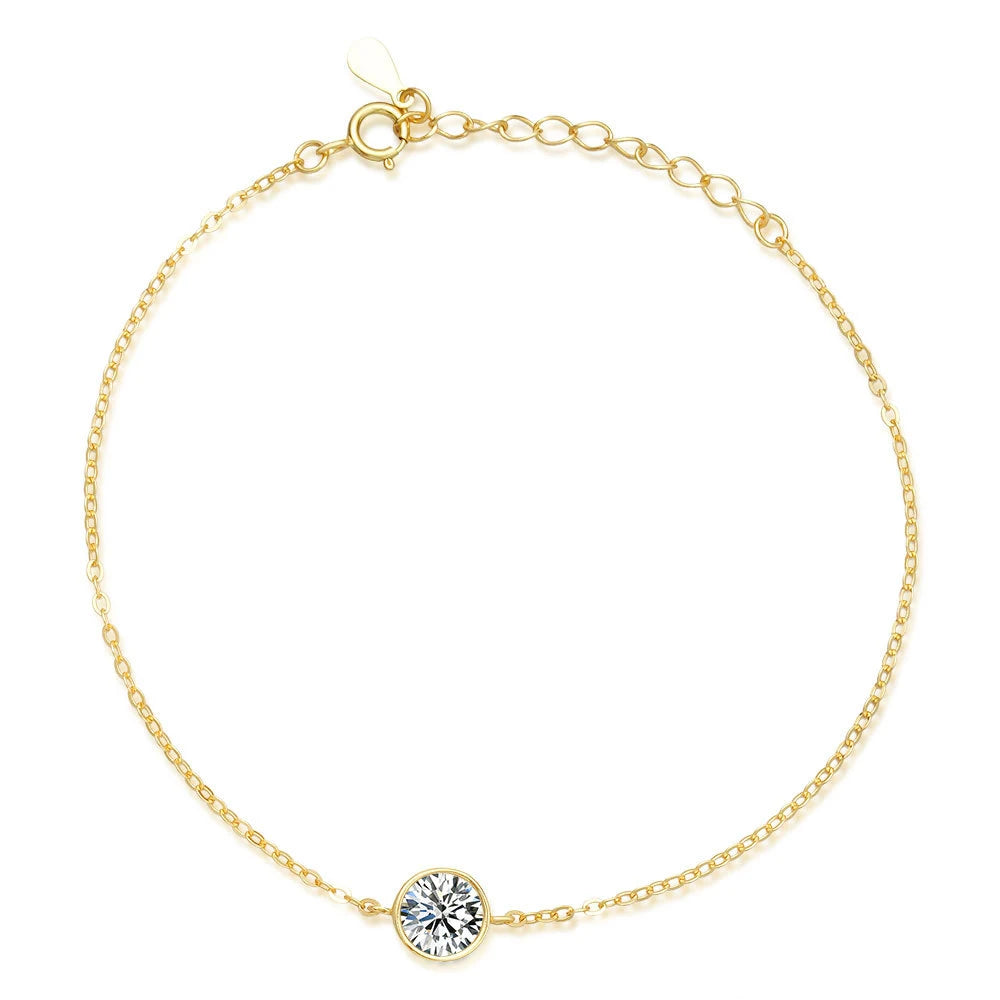 Moissanite Bubble Jewelry Set - Gold Plated