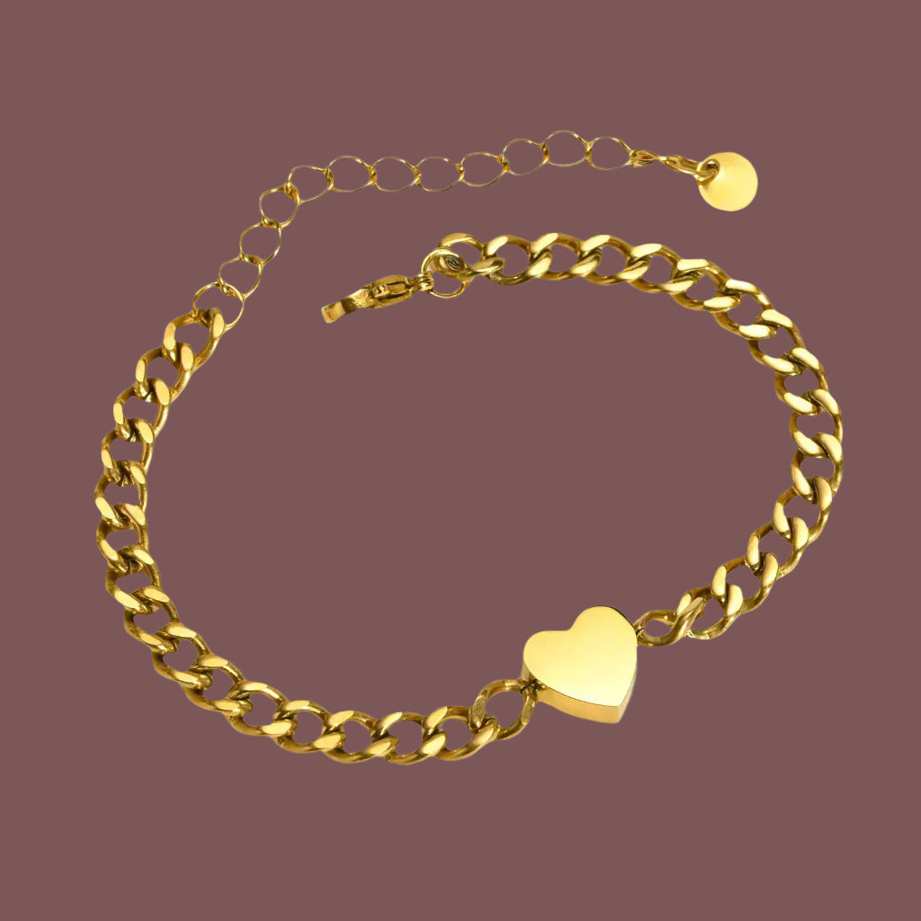 Chain Bracelets with Heart