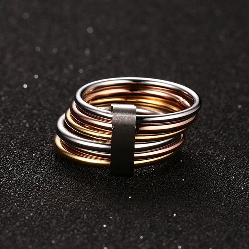 Plain Bands Stacked Ring