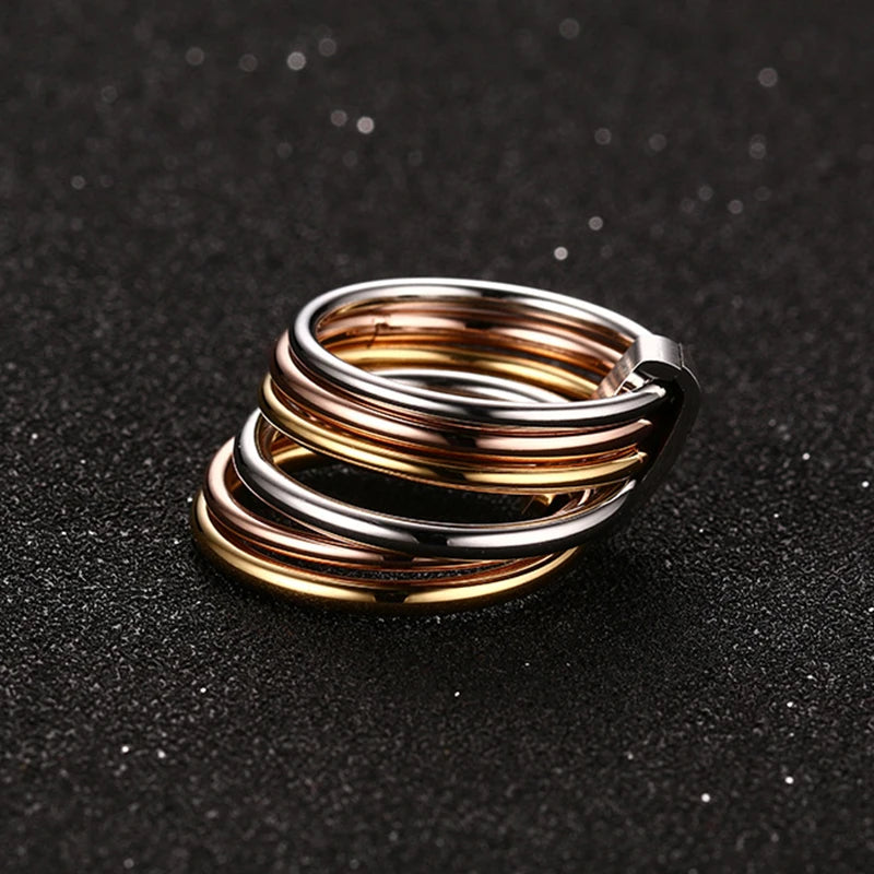 Plain Bands Stacked Ring