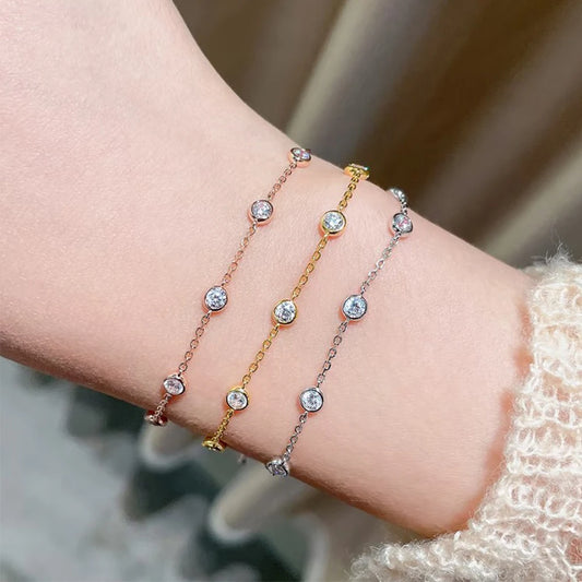 Moissanite Bubble Stones Bracelet