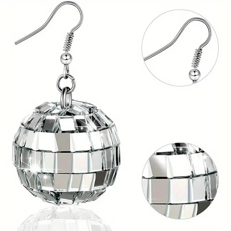 70'S Disco Ball Punk Earrings