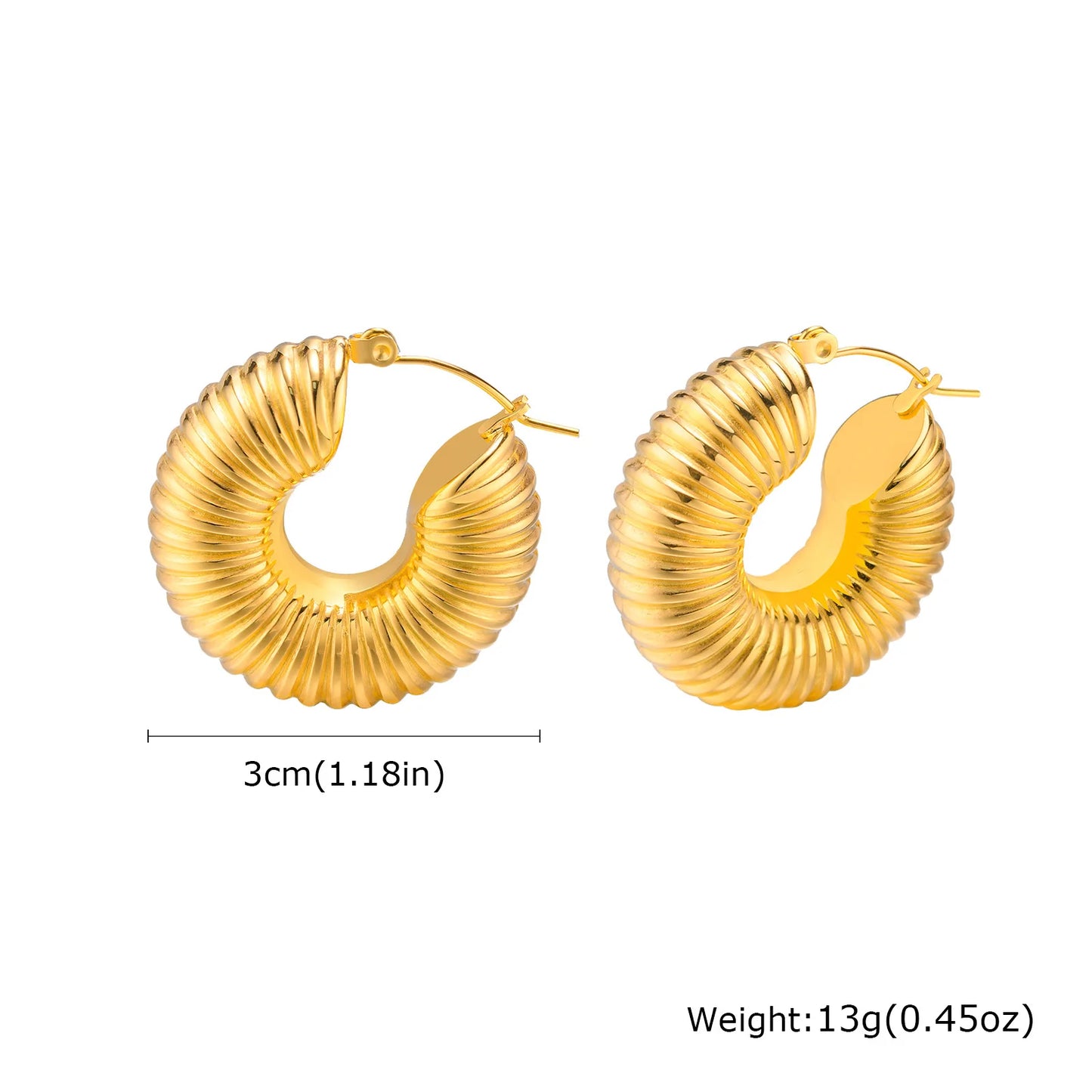Stripped Earrings and Ring