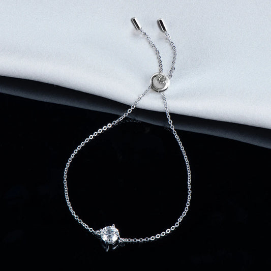 Moissanite/Zircon Solitaire Bracelets