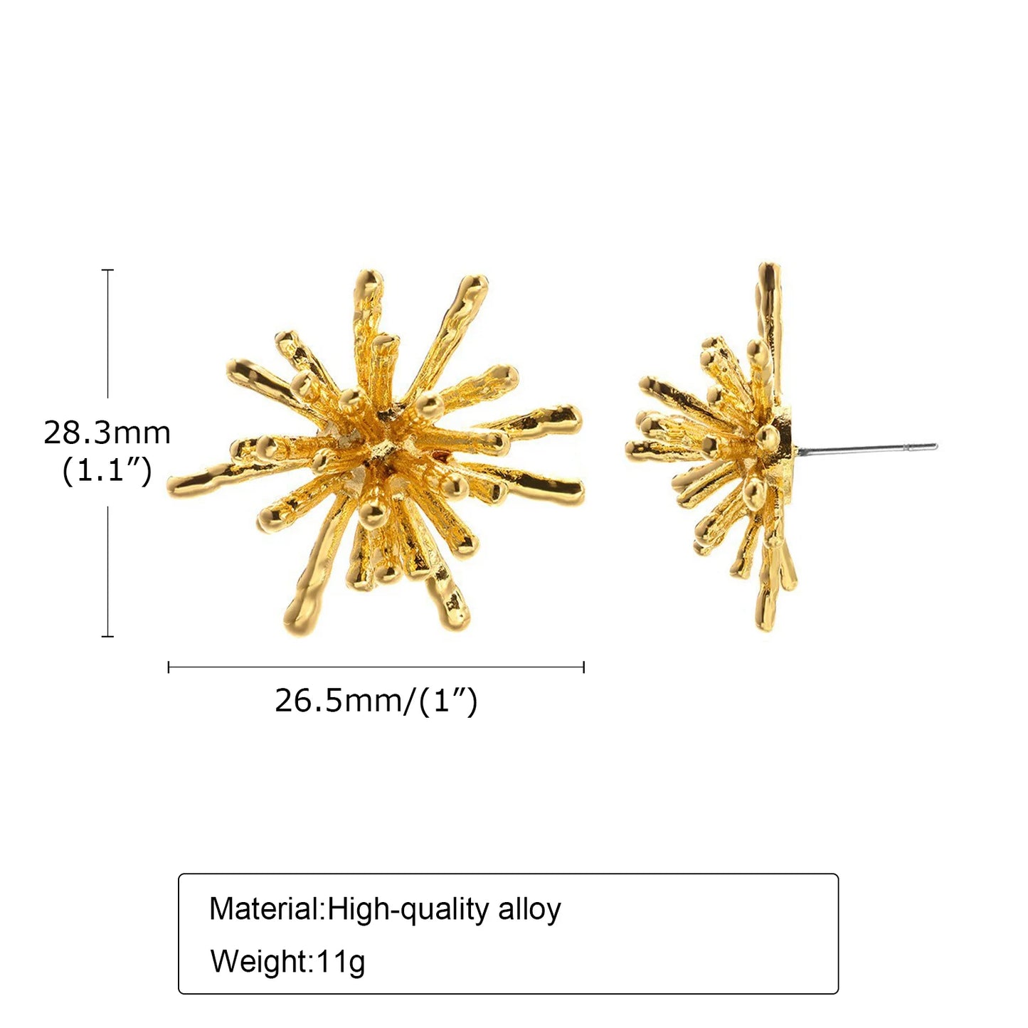 Sea Urchin Stud Earrings