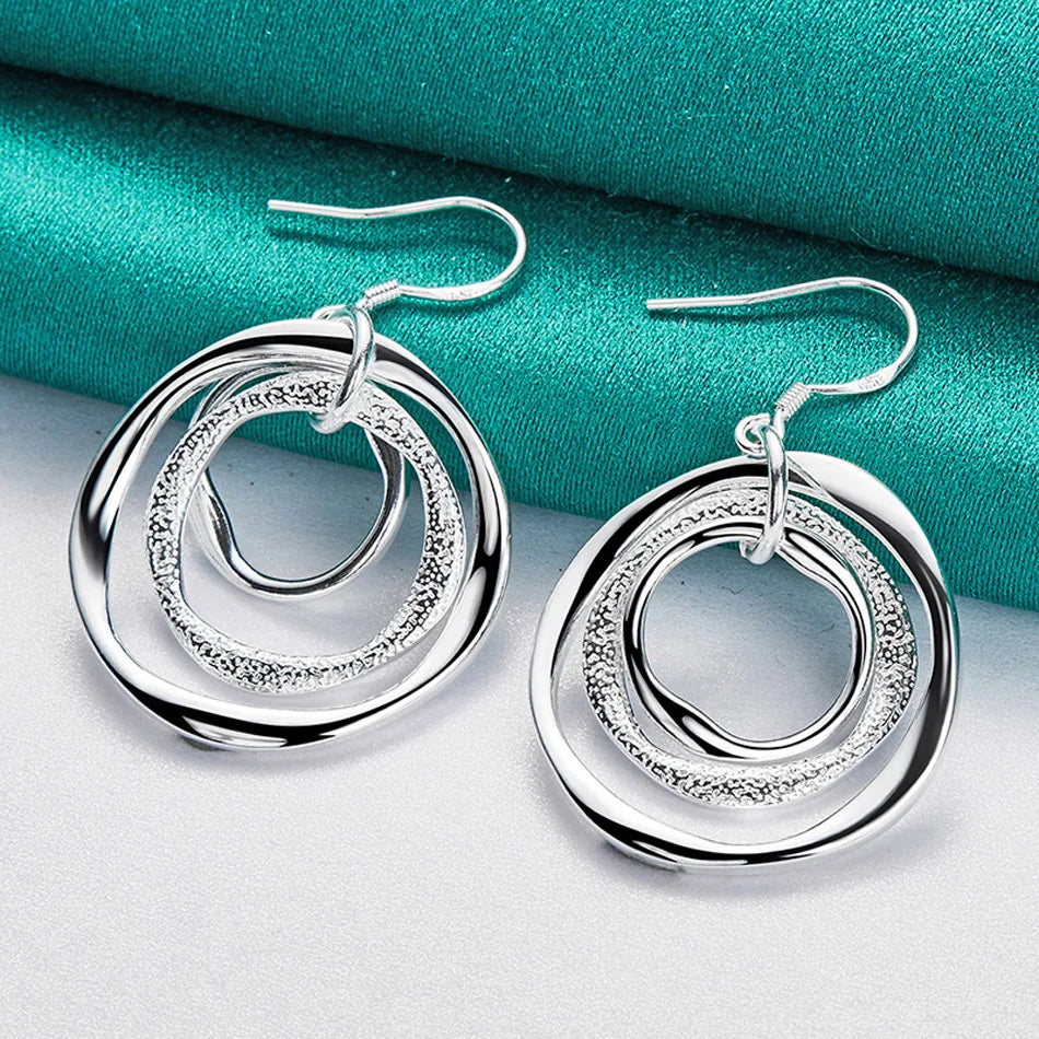 Circles Pendant Drop Earrings