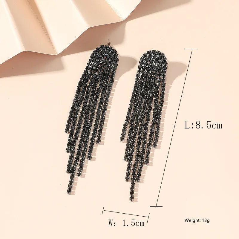 Long Tassel Drop Earrings