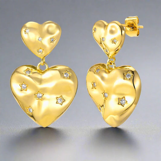 Double Heart Earrings