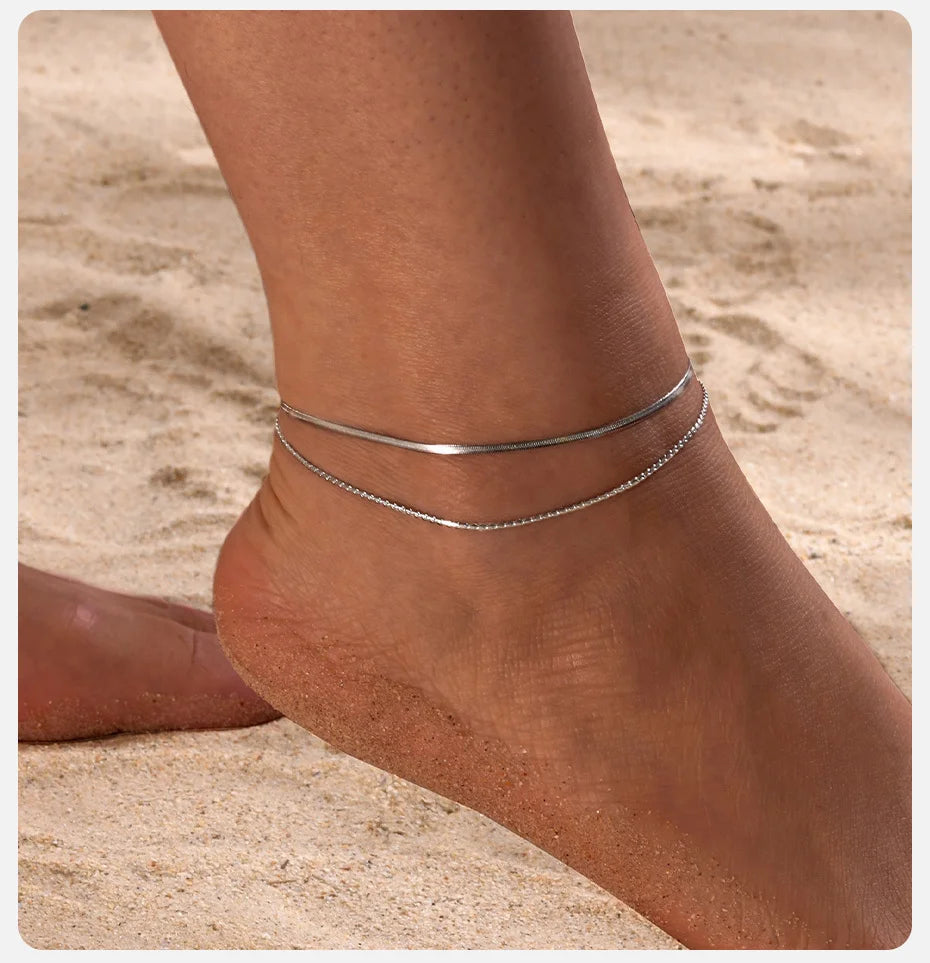 Snake and Chain Anklets, Bracelet and Necklace